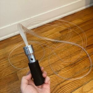 Silver and Black Fiber Optic Light Wand